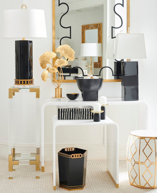 Waterfall Acrylic White Console Table