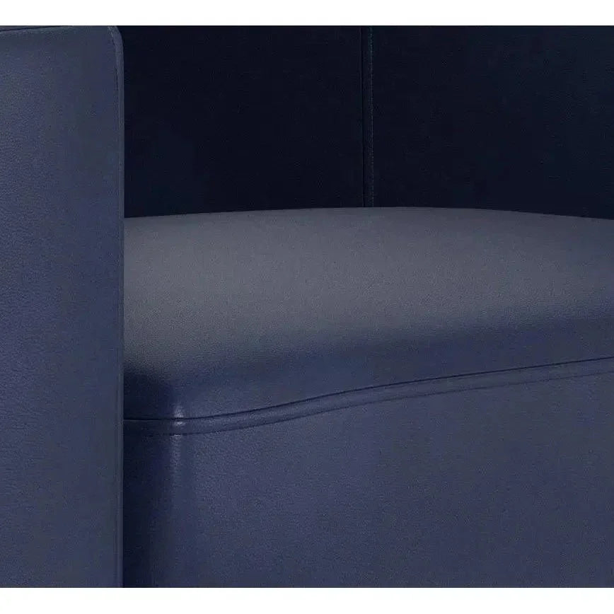 Waverly Leather Club Chair Track Arms - LOOMLAN - Uptown Sebastian - Club Chairs