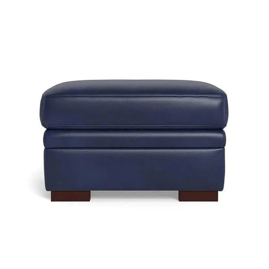 Waverly Modern Leather Ottoman - LOOMLAN - Uptown Sebastian - Ottomans