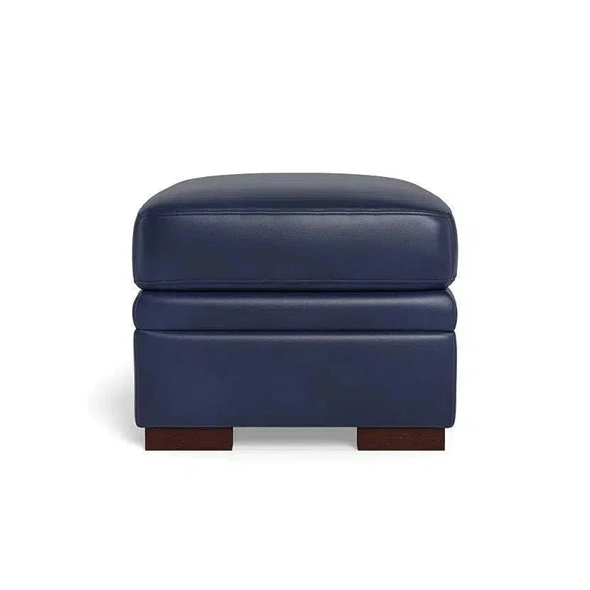 Waverly Modern Leather Ottoman - LOOMLAN - Uptown Sebastian - Ottomans