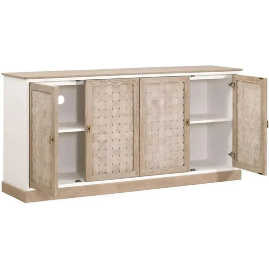 74" Weave Oak Wood Sideboard for Dining Room - LOOMLAN - Essentials For Living - Sideboards