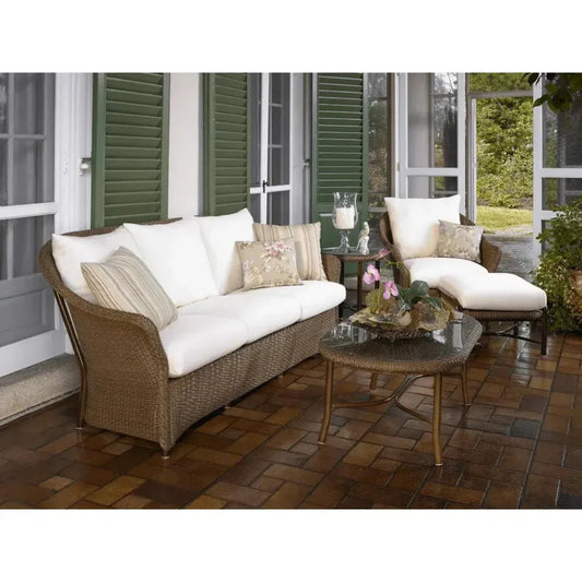 Weekend Retreat 43" Oval Cocktail Table Lloyd Flanders-Outdoor Coffee Tables-Lloyd Flanders-LOOMLAN