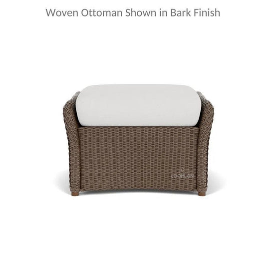 Weekend Retreat Ottoman All Weather Wicker-Outdoor Ottomans-Lloyd Flanders-LOOMLAN