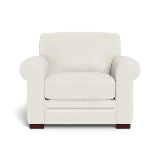 Wenton Mondern Leather Club Chair Rolled Arms - LOOMLAN - Uptown Sebastian - Club Chairs