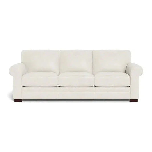 Wenton Mondern Leather Couch Rolled Arms - LOOMLAN - Uptown Sebastian - Sofas & Loveseats