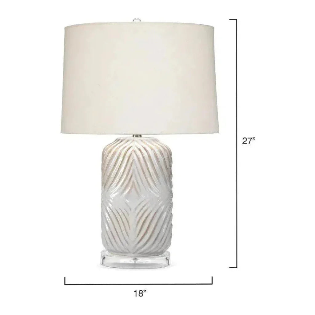 White Ceramic Harper Table Lamp - LOOMLAN - Jamie Young - Table Lamps