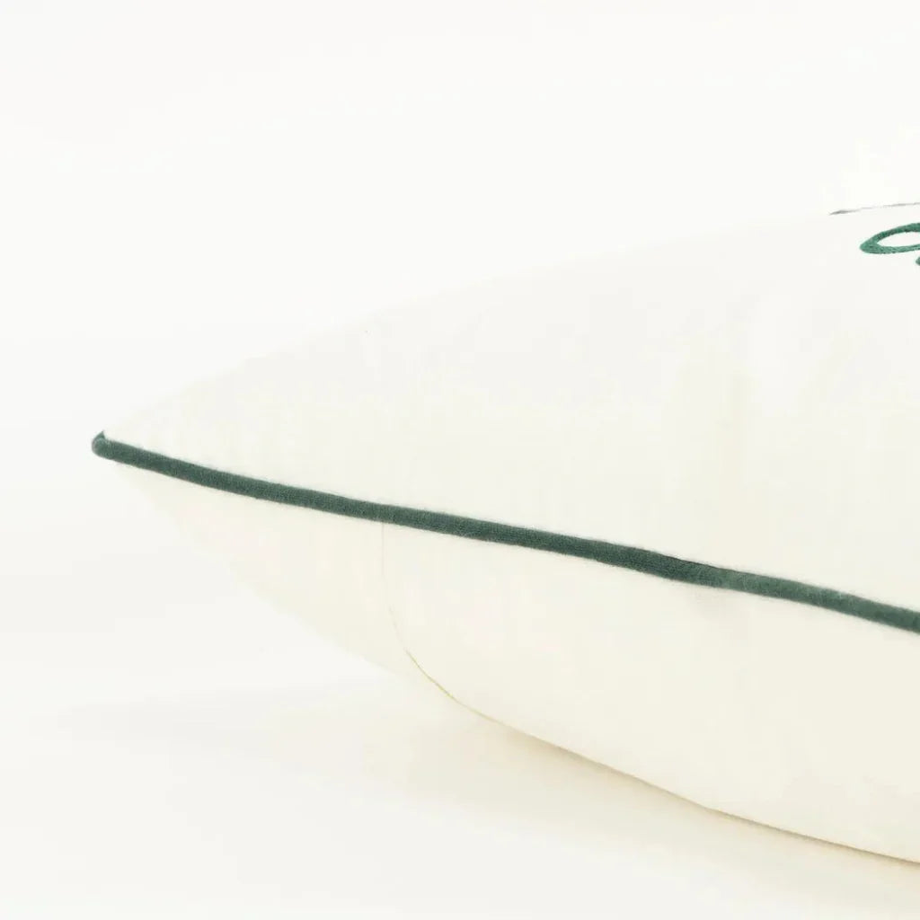 White Christmas Throw Pillow White Welted Season - LOOMLAN - LOOMLAN - Throw Pillows