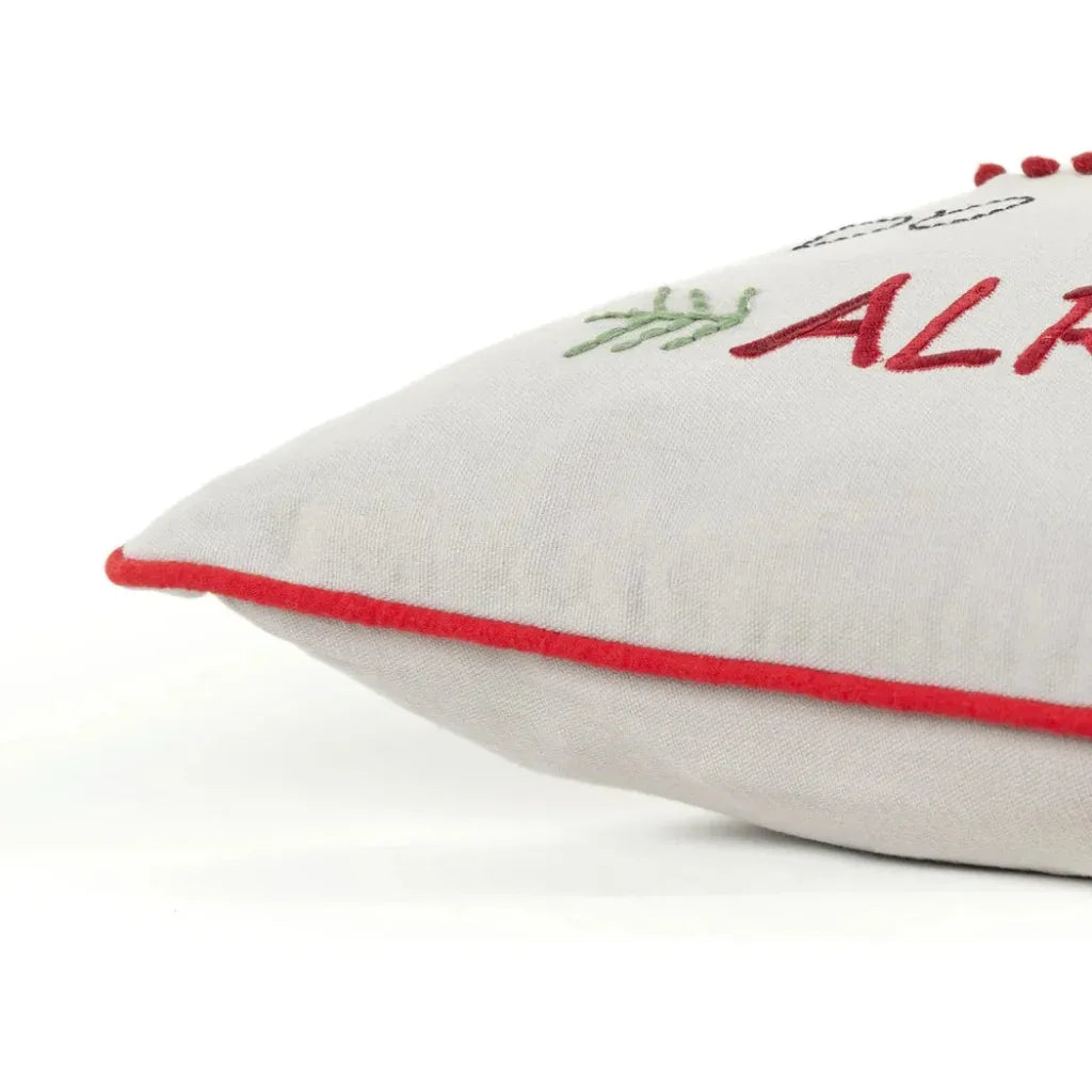 White Christmas Words Decorative Throw Pillows Lark - LOOMLAN - LOOMLAN - Throw Pillows