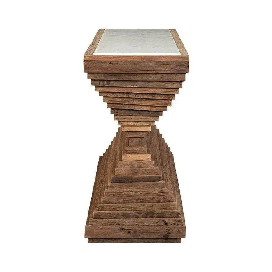 White Marble Top Sofa Table - LOOMLAN - Console Tables