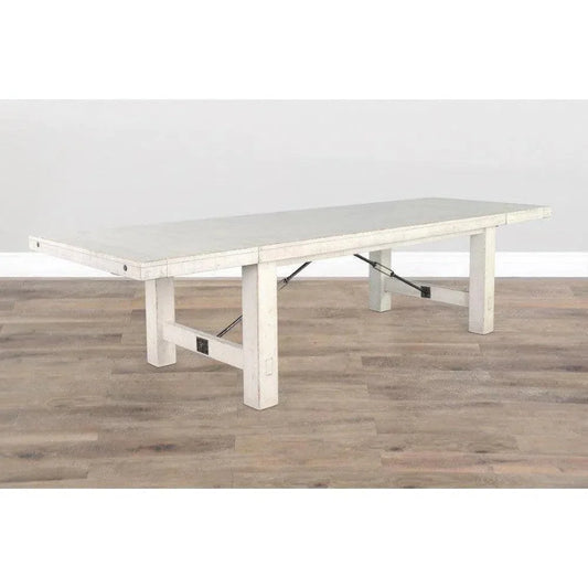 White Sand Extension Table White-Dining Tables-Sunny D-LOOMLAN