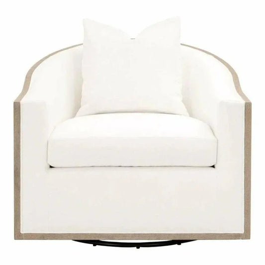 White Swivel Club Chair Performance LiveSmart - LOOMLAN - Essentials For Living - Club Chairs