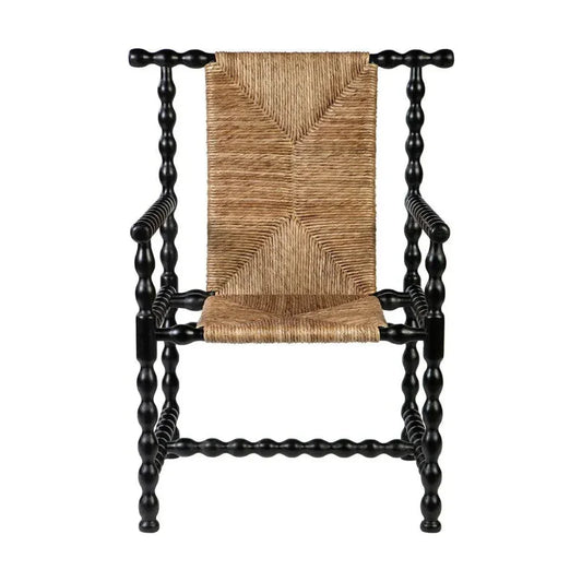 Wichita Handwoven Rush Occasional Chair - LOOMLAN - Furniture Classics - Accent Chairs