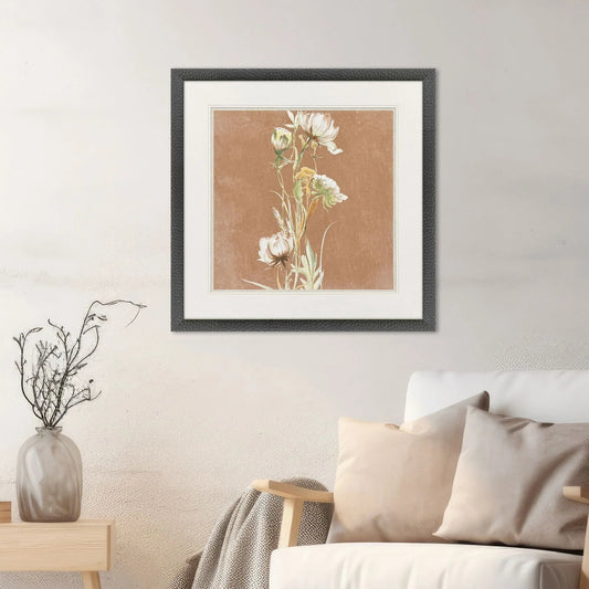 Wildflowers Wood White Framed Wall Art