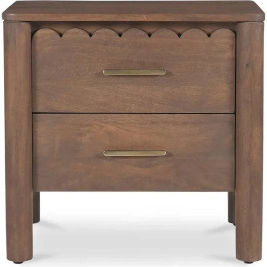 Wiley Wood Vintage Brown Nightstand - LOOMLAN - Moe's Home - Nightstands