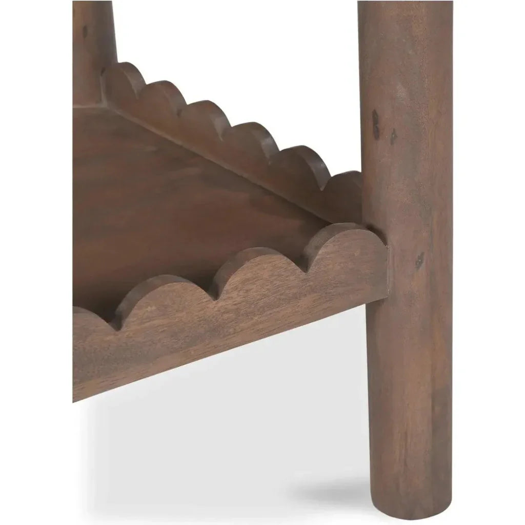 Wiley Wood Vintage Brown Square Side Table - LOOMLAN - Moe's Home - Side Tables