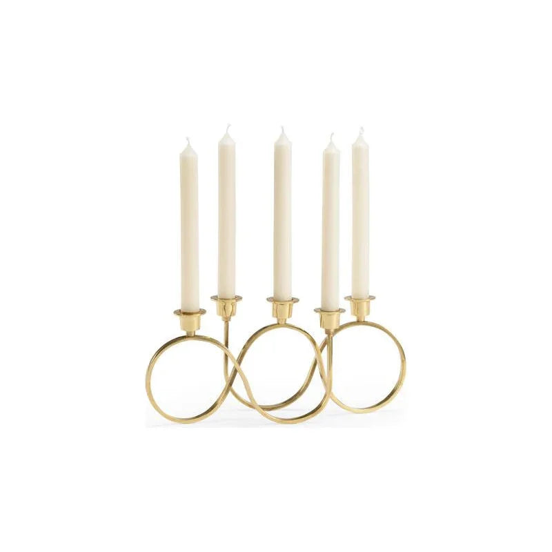 Windsor Candlestick Brass Made Five Candleholder - LOOMLAN - Chelsea House - Candle Holders