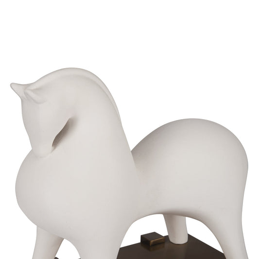 Windstride White Ceramic Sculpture