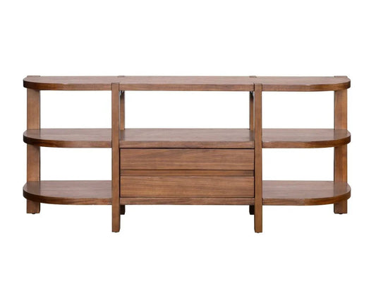 Winston Wooden Brown Console Table - LOOMLAN - Bassett Mirror - Console Tables