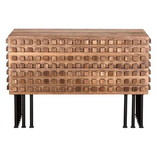 Wolfgang Steel Base Wooden Sideboard - LOOMLAN - Noir - Sideboards