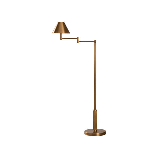 Woodbury Antique Brass Finish Floor Lamp-Floor Lamps-Wildwood-LOOMLAN