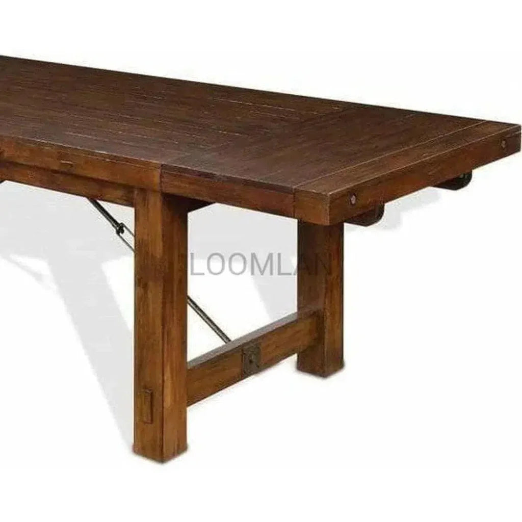 Wooden Extending Dining Table with-Dining Tables-Sunny D-LOOMLAN