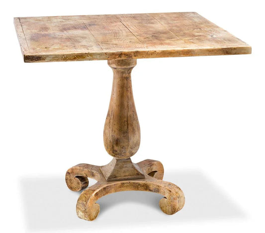 Wooden Square Bistro Table-Dining Tables-Sarreid-LOOMLAN