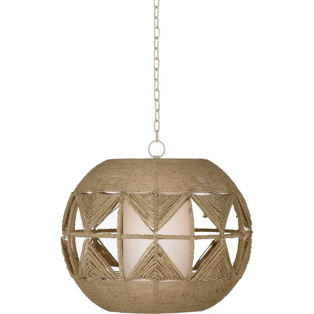 Woven Metal and Jute Brown Pendant Lamp - LOOMLAN - Bassett Mirror - Pendants