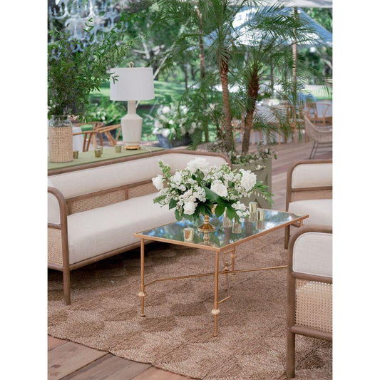 Wrought Iron Framed French Cocktail Table - LOOMLAN - Chelsea House - Coffee Tables