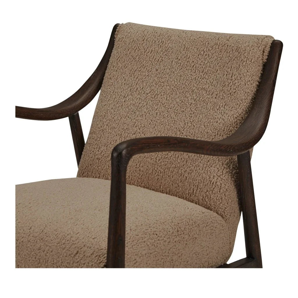 Yates Beige Faux Shearling Accent Chair - LOOMLAN - Moe's Home - Accent Chairs
