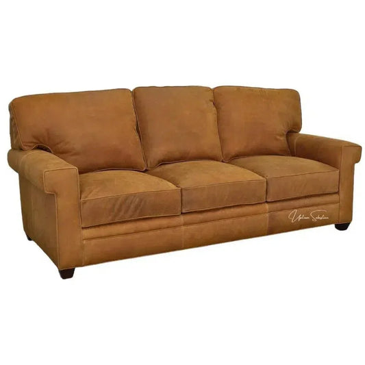 Ye Olde Liberty Leather Sofa Built for Rebels - LOOMLAN - Uptown Sebastian - Sofas & Loveseats