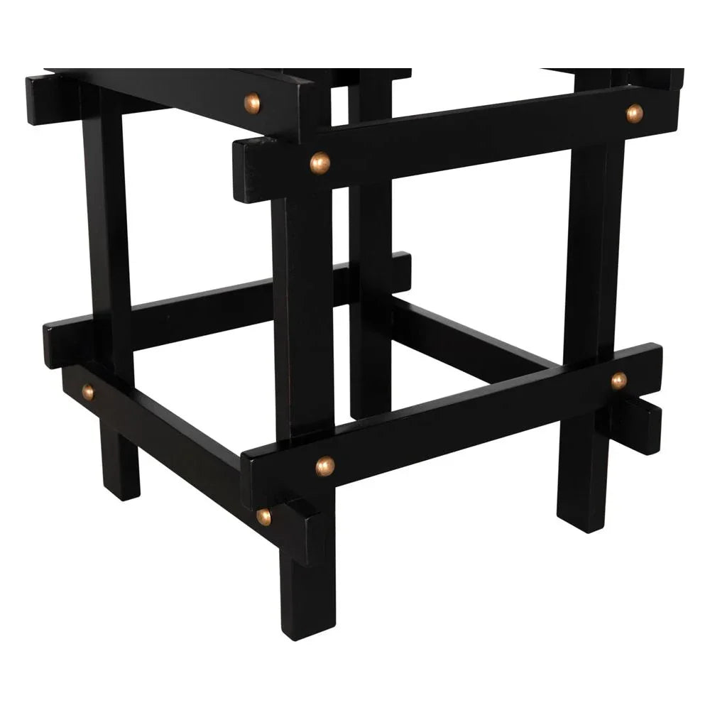 Yokosuka Wooden Square Side Table - LOOMLAN - Noir - Side Tables