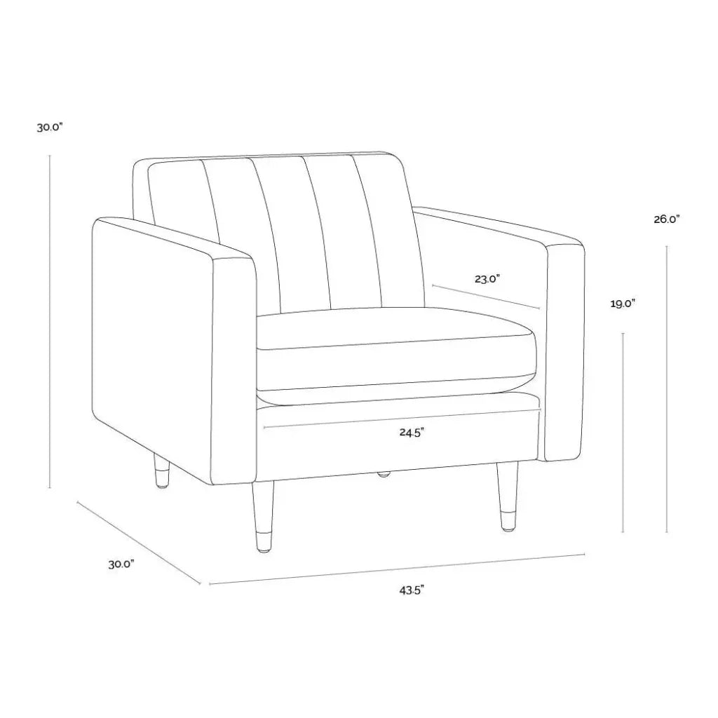 Yosi Fabric Armchair - LOOMLAN - SUNPAN - Club Chairs