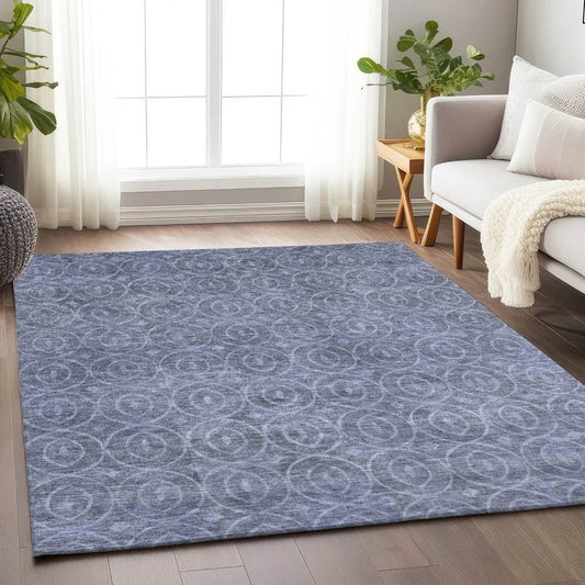 Zafrine Denim Washable Indoor - Outdoor Rug - LOOMLAN - LOOMLAN Rugs - Outdoor Rugs