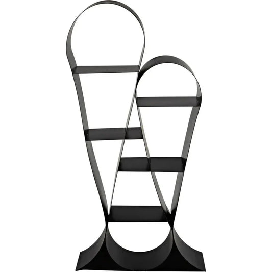 Zaha Metal Black Etagere-Etageres-Noir-LOOMLAN