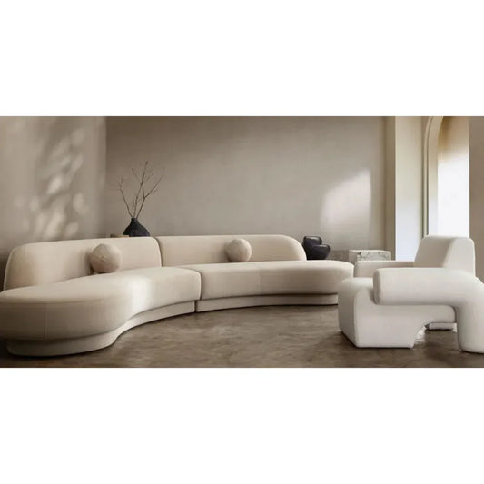 Zelda Light Camel Performance Velvet 2PC Modular - LOOMLAN - Diamond Sofa - Chaises