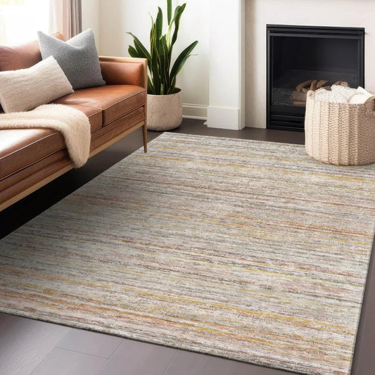 Zephyna Orange Washable Indoor - Outdoor Rug - LOOMLAN - LOOMLAN Rugs - Outdoor Rugs