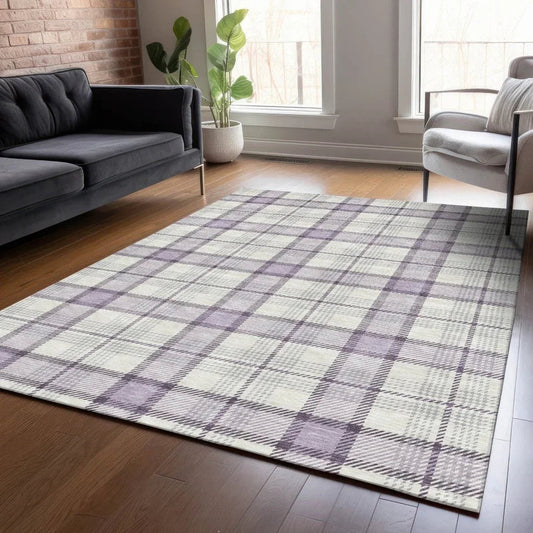 Zinara Purple Washable Indoor-Outdoor Rug-Outdoor Rugs-LOOMLAN Rugs-LOOMLAN