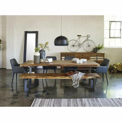 108 Inch Industrial Live Edge Dining Bench - LOOMLAN - Moe's Home - Dining Benches