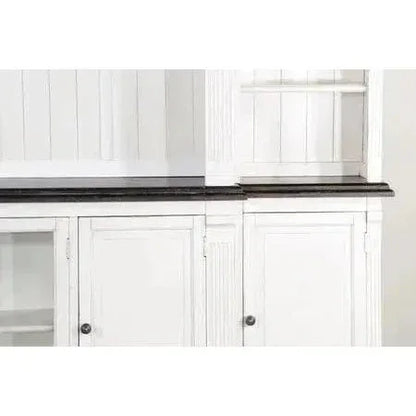 124" Entertainment Wall Unit TV Stand White-Entertainment Wall Unit-Sunny D-LOOMLAN