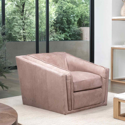 Bleeker Leather Made Swivel Chair