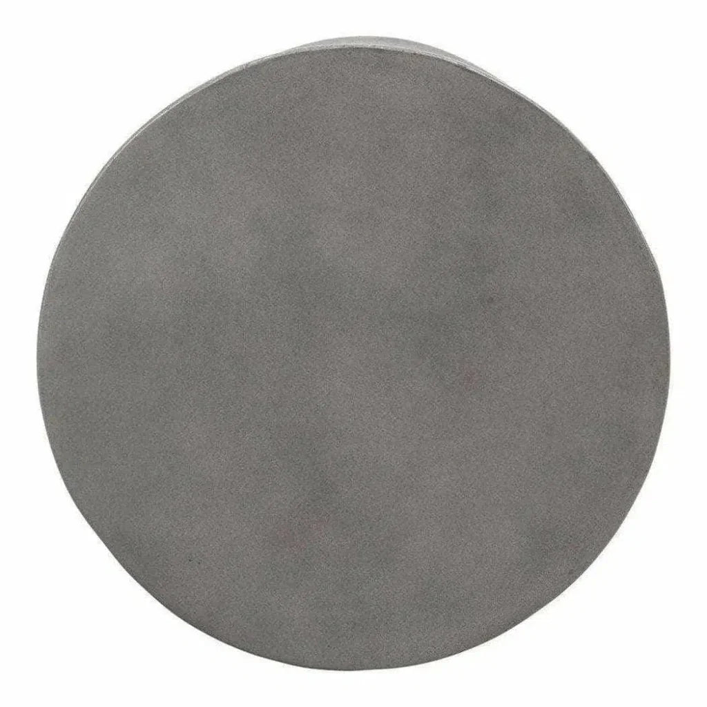 15 Inch Outdoor Stool Grey Contemporary-Garden Stools-Moe's Home-LOOMLAN