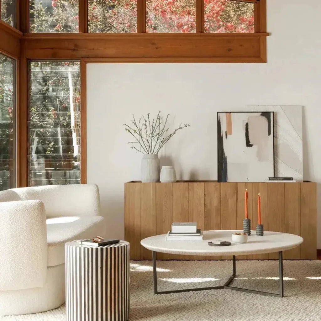 15 Inch Side Table Black Art Deco - LOOMLAN - Moe's Home - Side Tables