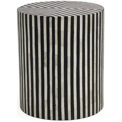15 Inch Side Table Black Art Deco - LOOMLAN - Moe's Home - Side Tables