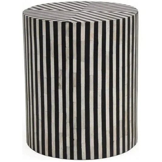15 Inch Side Table Black Art Deco - LOOMLAN - Moe's Home - Side Tables