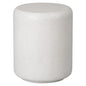 17 in. Caemen Cylinder Terrazzo Garden Stool-Garden Stools-Emissary-White-LOOMLAN