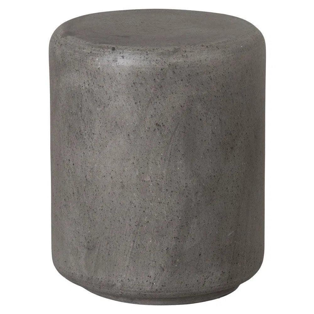 17 in. Caemen Cylinder Terrazzo Garden Stool-Garden Stools-Emissary-Gray-LOOMLAN