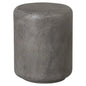 17 in. Caemen Cylinder Terrazzo Garden Stool-Garden Stools-Emissary-Gray-LOOMLAN