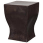 17.5 in. Square Ceramic Garden Stool by Emissary-Garden Stools-Emissary-Gunmetal-LOOMLAN