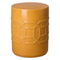 18 in. Axton Ceramic Outdoor Garden Stool-Garden Stools-Emissary-Butterscotch-LOOMLAN