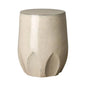18 in. Calyx Ceramic Outdoor Garden Stool-Garden Stools-Emissary-Cream-LOOMLAN